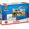 puzzle psi patrol 2w1 układanka i kolorowanka w jednym dla najmłodszych