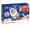 Puzzle wyprawa w kosmos 30 elementów kolorowa układanka dla najmłodszych