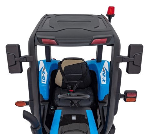 2x200W 24V Traktor na akumulator BLAST Z Przyczepką Niebieski