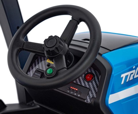 2x200W 24V Traktor na akumulator BLAST Z Przyczepką Niebieski