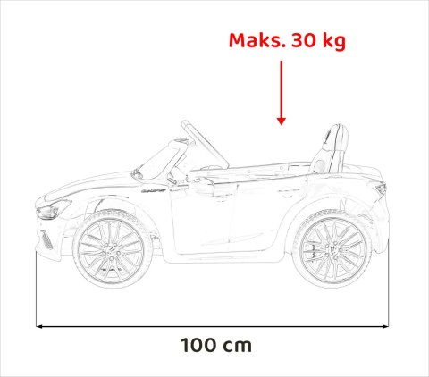 12V PILOT Auto samochód na akumulator elektryczn Maserati Ghibli Biały