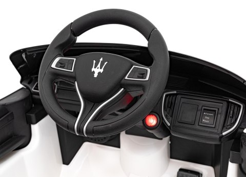 12V PILOT Auto samochód na akumulator elektryczn Maserati Ghibli Biały
