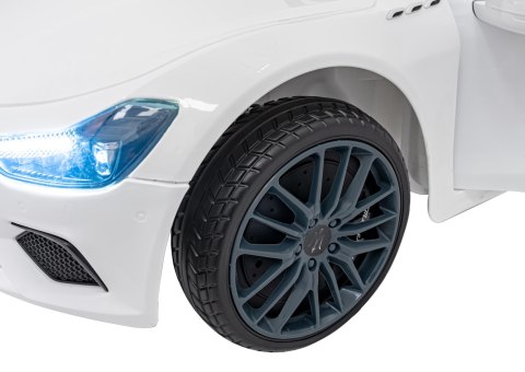 12V PILOT Auto samochód na akumulator elektryczn Maserati Ghibli Biały
