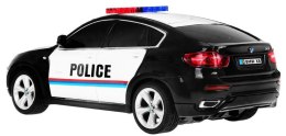Radiowóz BMW x6 Auto Zdalnie sterowana policja 1:24 Światła kogut
