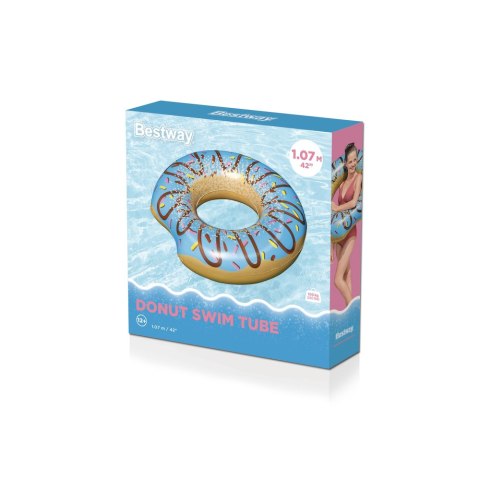 Koło do Pływania Donut Pączek Niebieski 36118