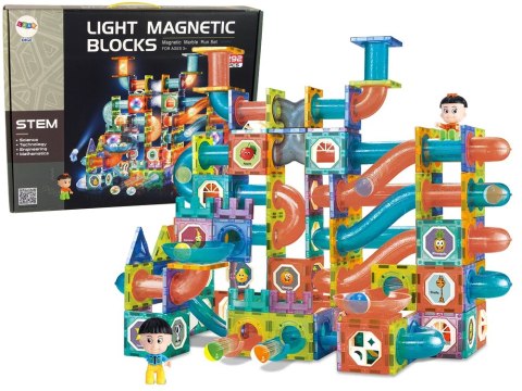 Świecąca Zjeżdżalnia Dla Kulek Klocki Magnetyczne 292 Elementy