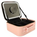 Kosmetyczka organizer na kosmetyki z luster różowa