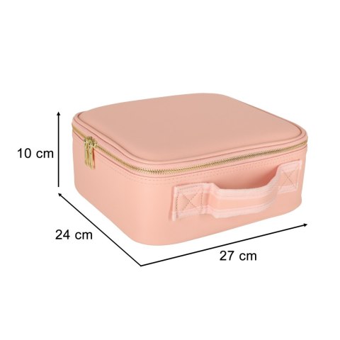 Kosmetyczka organizer na kosmetyki z luster różowa