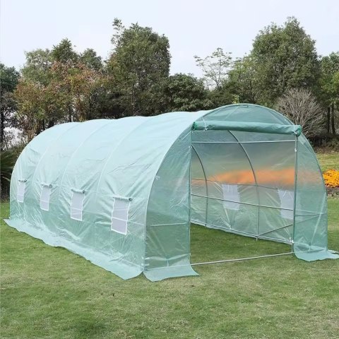 Szklarnia tunel ogrodowy foliowy metalowy stelaż folia 4.5x2x2m
