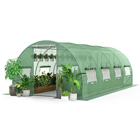 Szklarnia tunel ogrodowy foliowy metalowy stelaż folia 4.5x2x2m