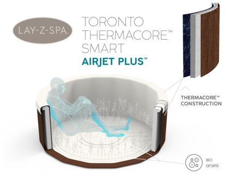 Bestway hydromasaż Lay-Z-Spa Toronto 5-7os 190cm WiFi 2024 60163 Bestway hydromasaż Lay-Z-Spa Toronto 5-7os 190cm WiFi 2024 60163