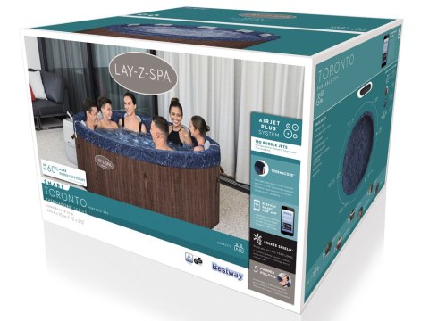 Bestway hydromasaż Lay-Z-Spa Toronto 5-7os 190cm WiFi 2024 60163 Bestway hydromasaż Lay-Z-Spa Toronto 5-7os 190cm WiFi 2024 60163