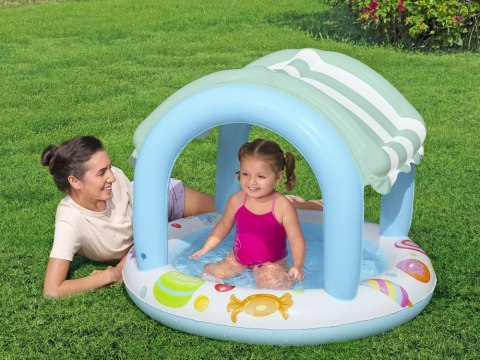 Bestway niebiesko - biały basenik z daszkiem 104cm słodki sklepik 52638