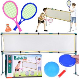 Zestaw sportowy 3w1 Siatka do siatkówki, Piłka Badminton, dysk SP0772