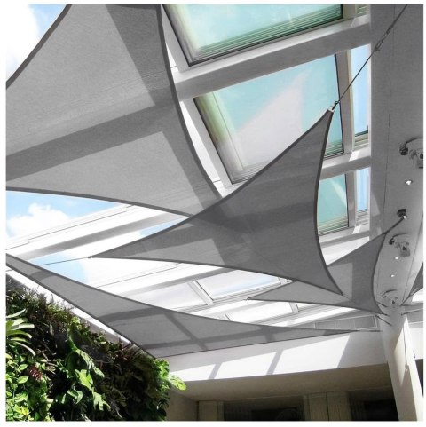 Żagiel przeciwsłoneczny daszek wodoodporny 4x4x4m  - szary