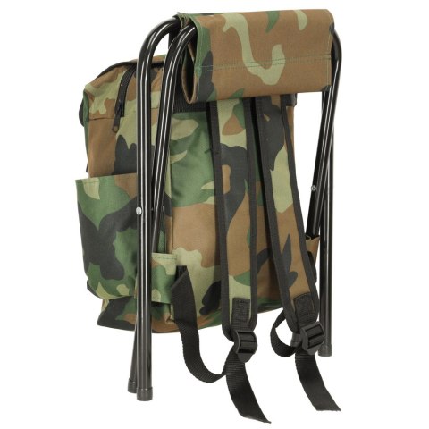 Krzesło turystyczne bez oparcia wędkarskie moro