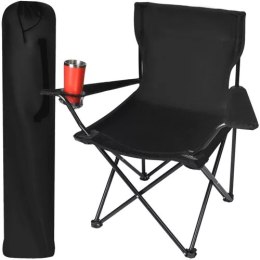składane  krzesełko Krzesło wędkarskie czarne K23673