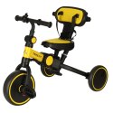 Rowerek trójkołowy żółto-czarny z daszkiem