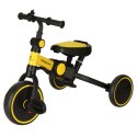 Rowerek trójkołowy żółto-czarny z daszkiem