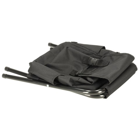 Krzesło turystyczne bez oparcia wędkarskie czarne