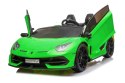 Lamborghini SVJ DRIFT dla 2 dzieci Zielony + Funkcja driftu + Pilot + MP3 LED + Wolny Start