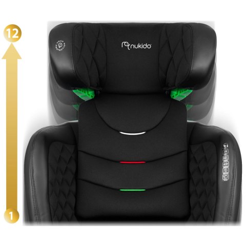 Fotelik samochodowy Nukido Lousi czarny 15-36 kg ISOFIX Fotelik samochodowy Nukido Lousi czarny 15-36 kg ISOFIX