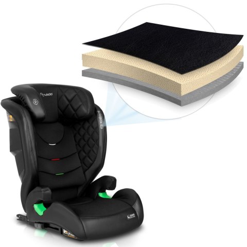 Fotelik samochodowy Nukido Lousi czarny 15-36 kg ISOFIX Fotelik samochodowy Nukido Lousi czarny 15-36 kg ISOFIX