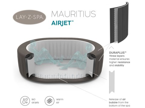 Bestway Lay-Z-Spa Mauritius jacuzzi 5-7os 60067 Bestway Lay-Z-Spa Mauritius jacuzzi 5-7os 60067