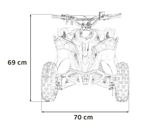 40km/h max 65kg Quad Spalinowy RENEGADE HighPer 49CC dla dzieci