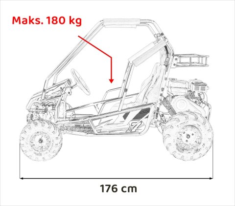 2osobowy auto BUGGY Spalinowy LUCKY SEVEN Pomarańczowy dla dzieci 2osobowy auto BUGGY Spalinowy LUCKY SEVEN Pomarańczowy dla dzieci