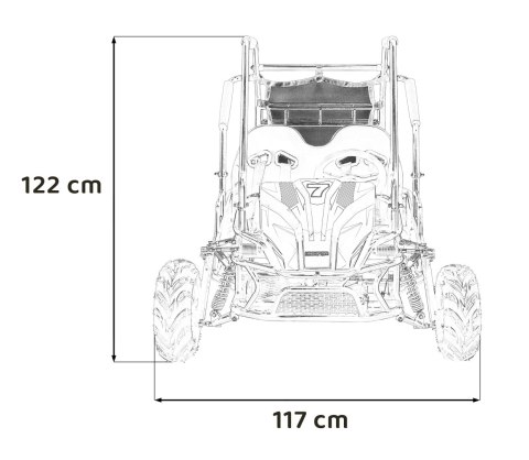 2osobowy auto BUGGY Spalinowy LUCKY SEVEN Pomarańczowy dla dzieci 2osobowy auto BUGGY Spalinowy LUCKY SEVEN Pomarańczowy dla dzieci