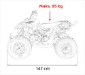 50 km/h Quad Spalinowy RENEGADE HighPer 125CC Czerwony dla dzieci