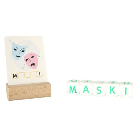 Zabawka edukacyjna montessori Kostka po kostce pisanie 4 kostki 5+