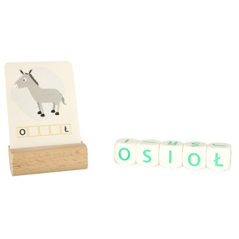 Zabawka edukacyjna montessori Kostka po kostce pisanie 4 kostki 5+