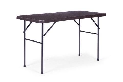 Zestaw cateringowy stół 120 cm 2 ławki komplet bankietowy - brązowy Zestaw cateringowy stół 120 cm 2 ławki komplet bankietowy - brązowy