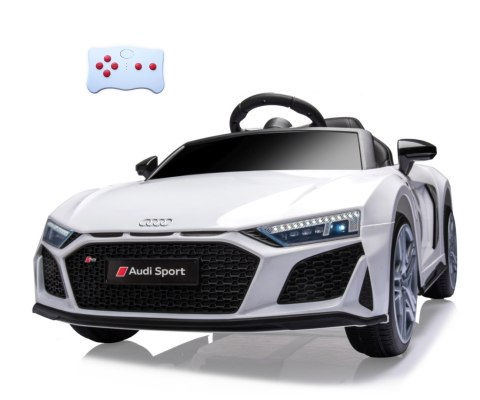 Auto samochód elektryczny na akumulator Audi R8 Spyder White Auto samochód elektryczny na akumulator Audi R8 Spyder White