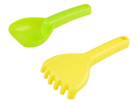 Zestaw Wiaderko + łopatka grabki i foremki Zabawka do piasku ZA5077