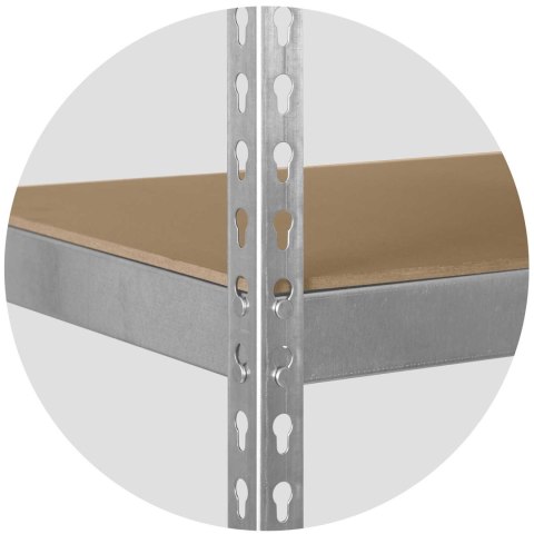 Regał metalowy magazynowy 183 x 90 x 45 cm Humberg HR-700 srebrny Regał metalowy magazynowy 183 x 90 x 45 cm Humberg HR-700 srebrny