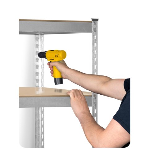Regał metalowy magazynowy 183 x 90 x 45 cm Humberg HR-700 srebrny Regał metalowy magazynowy 183 x 90 x 45 cm Humberg HR-700 srebrny