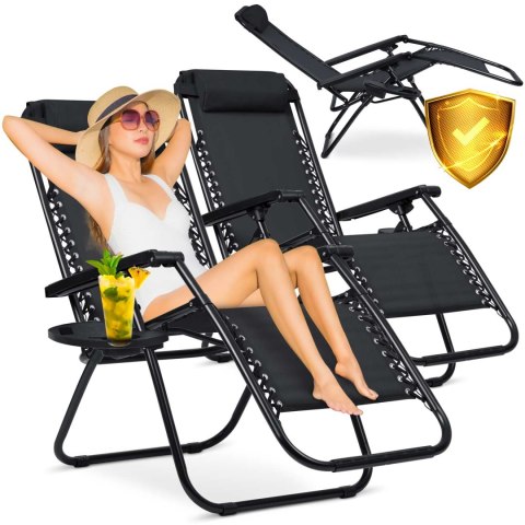 Leżaki ogrodowe składane Sofotel ChillWell zestaw 2 szt.