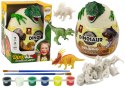 Jajo Z Dinozaurami Do Malowania Farbki Pędzelki DIY Zielony