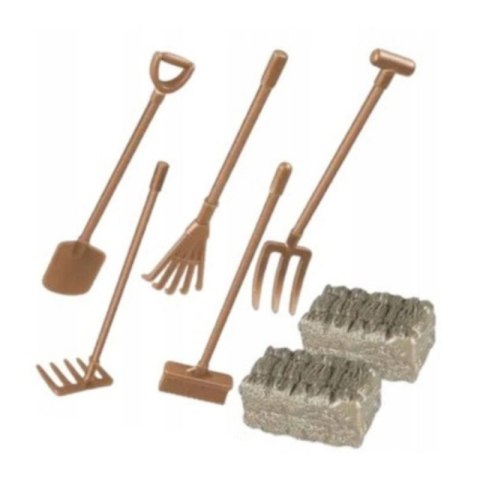 Zestaw Mini Farma Traktor Zwierzęta Osada Farma Rolnik Narzędzia