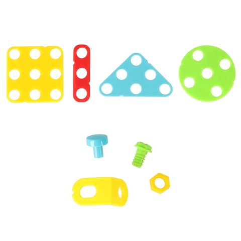 Klocki konstrukcyjne w walizce + wkętarka straż po