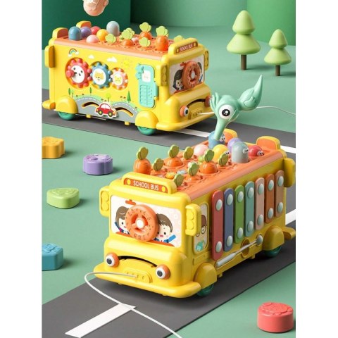 BABY Interaktywny Autobus Edukacyjny 6w1 Młoteczek Cymbałki +18 m