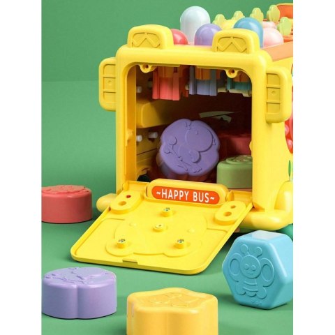 BABY Interaktywny Autobus Edukacyjny 6w1 Młoteczek Cymbałki +18 m