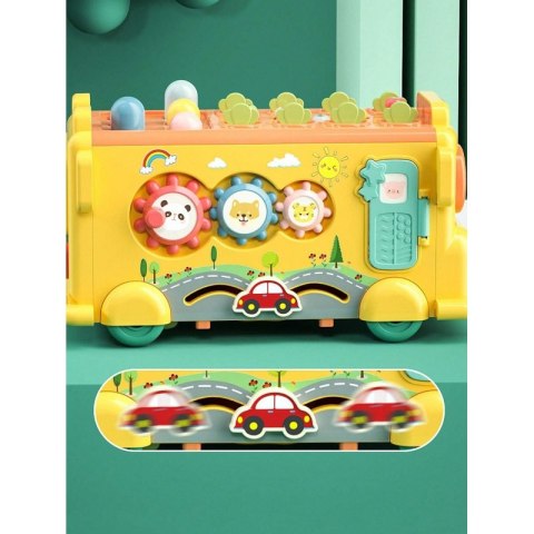 BABY Interaktywny Autobus Edukacyjny 6w1 Młoteczek Cymbałki +18 m