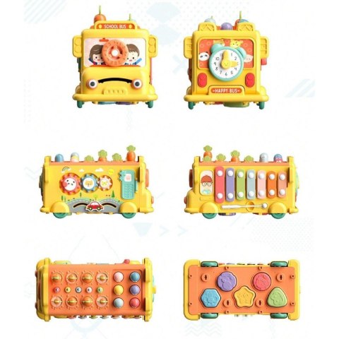 BABY Interaktywny Autobus Edukacyjny 6w1 Młoteczek Cymbałki +18 m