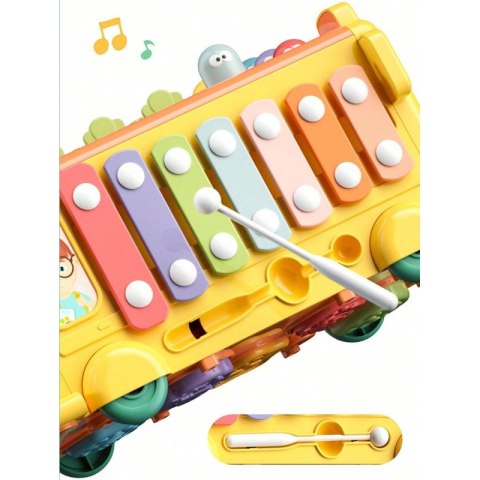 BABY Interaktywny Autobus Edukacyjny 6w1 Młoteczek Cymbałki +18 m