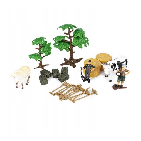 Zestaw Maszyn Rolniczych Rraktor Ciągnik Zagroda Mini Farma