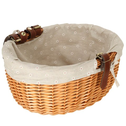 Koszyk na rower ratanowy z metalowym stelażem